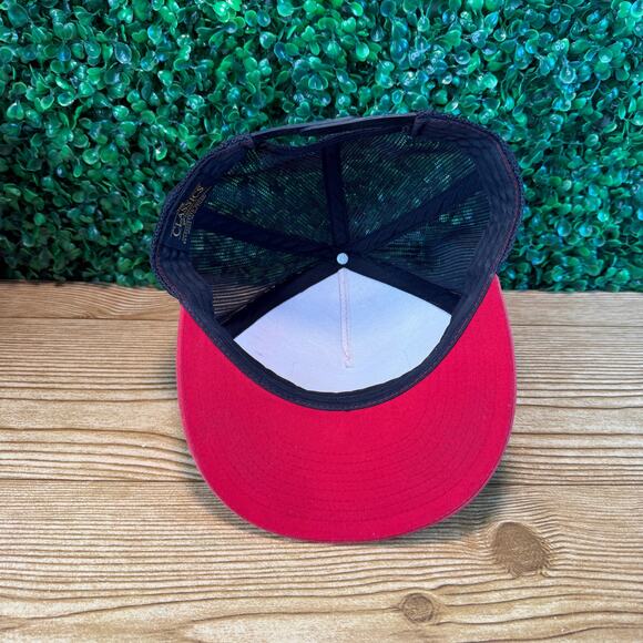 Lazy J Ranch Red & Black Elevation Classic Five Panel Trucker Hat Cowboy - Picture 8 of 8